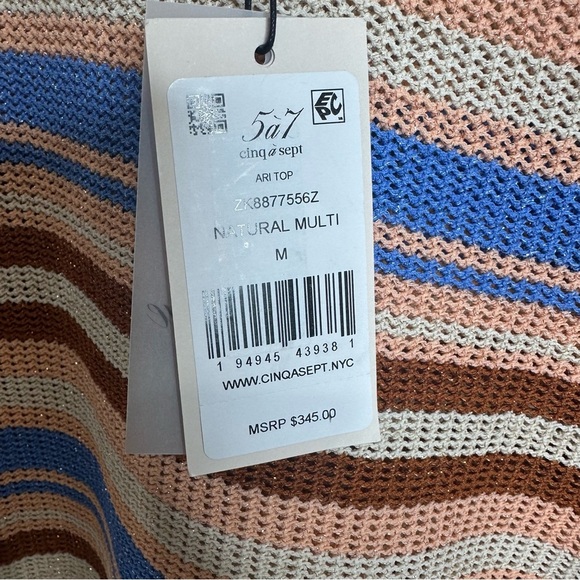 CINQ A SEPT Ari sparkle mesh top NWT - Picture 6 of 10